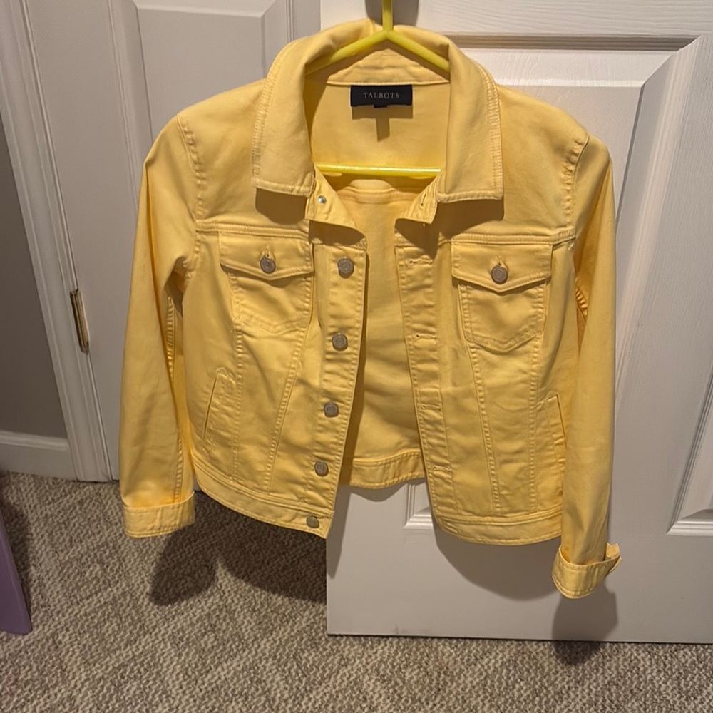 Talbots women’s Yellow Denim Jacket - Bright Yellow - worn once. New condition
